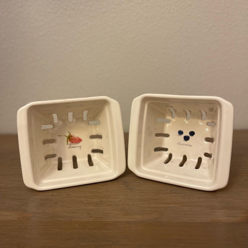 Rae Dunn Berry baskets - Strawberry and Blueberry